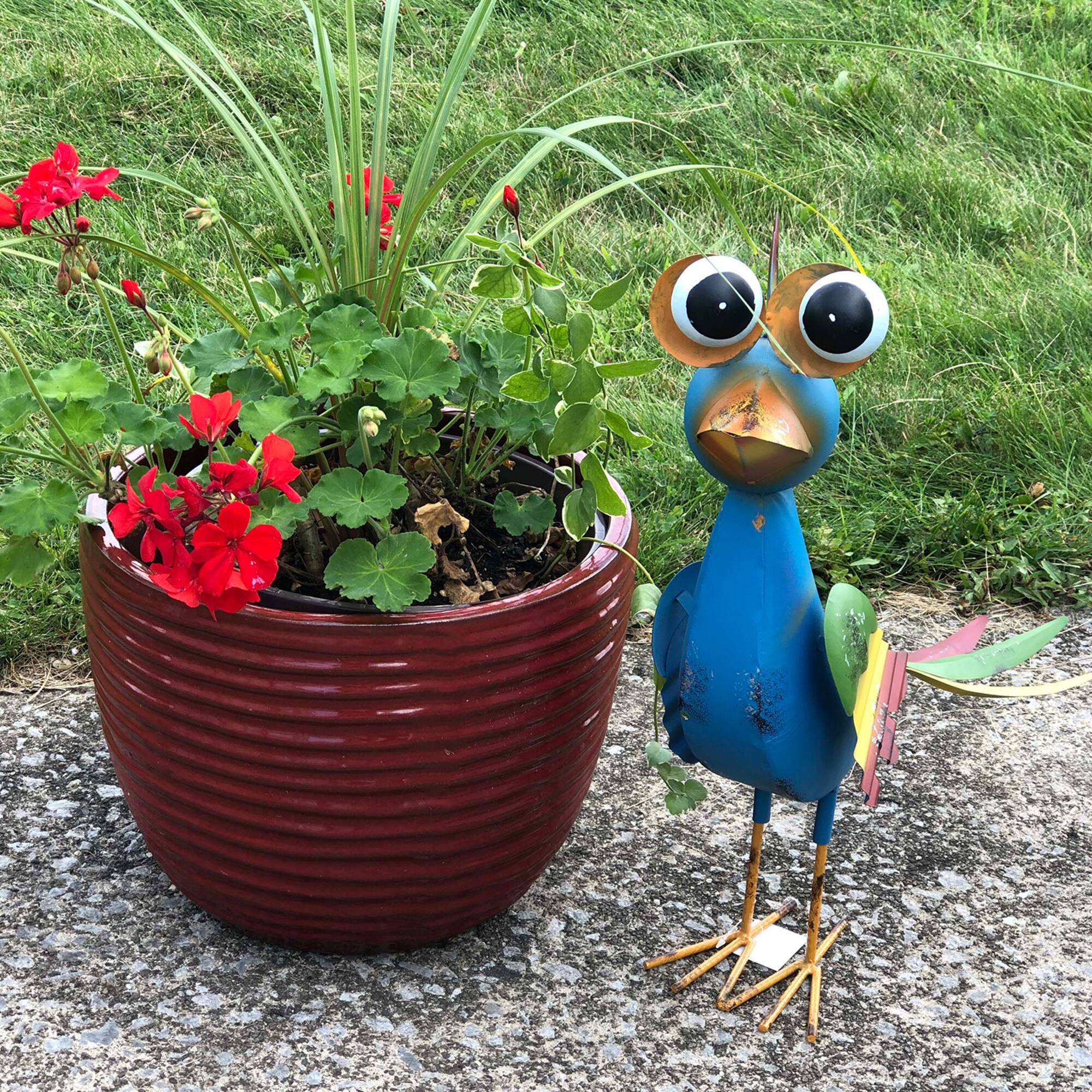 Santa's Workshop 18" Blue Iron Jungle Bird